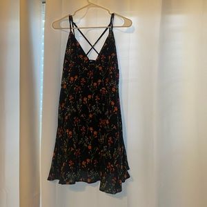 NWT Fabrik Flowered cross-strap dress